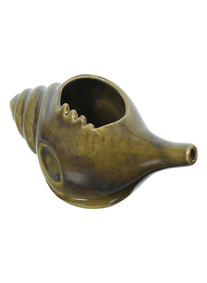 Qimacplus Leak Proof Durable Ceramic Neti Pot Comfortable Grip With 10 Sachet Neti Salt | Microwave and Dishwasher Friendly Natural Treatment for Sinus and Congestion Attractive Designed (Dark Yellow) - Image 1